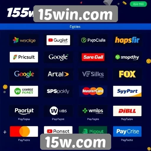 Opções de pagamento disponíveis no 15win.com